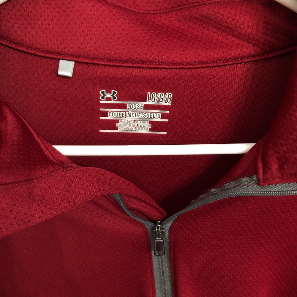 Men’s Large Under Armour Pullover - Burgundy - Picture 3 of 4